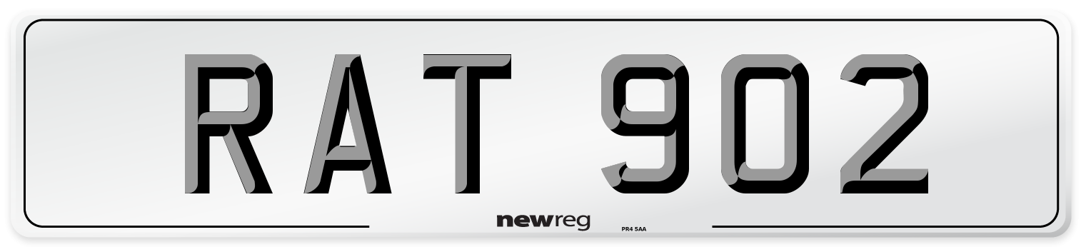 RAT 902 Number Plate from New Reg